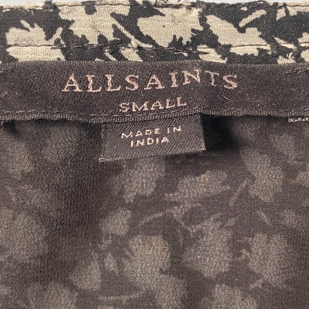 ALL SAINTS floral silk full zip and tie dress - Picture 10 of 12